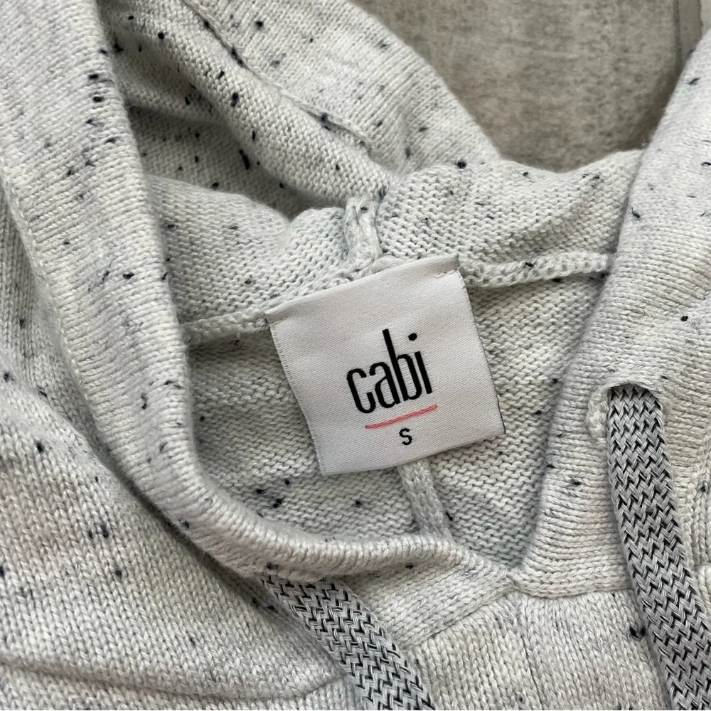 CAbi Short Sleeve Pull-Over Speckled Hoodie Sweater Style 3473 Size Small - Picture 7 of 11